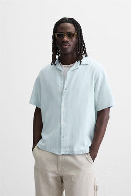 TEXTURED DENIM SHIRT - Zara фото 26