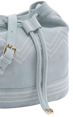 Кожаная сумка, светло-голубая - Heine фото 3