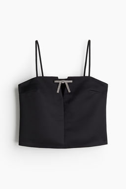 Top de tirantes espagueti con lazo decorativo - H&m фото 6