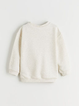 Bask?l? Erkek ?ocuk Sweatshirt