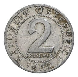2 гроша 1950 года Австрия