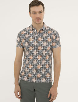 Темно-хаки футболка с воротником-поло - Cacharel фото 2