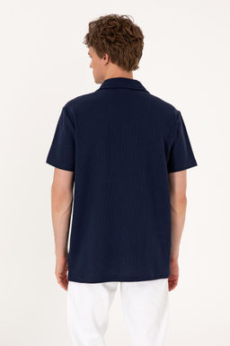 Erkek Lacivert Apa_ Yaka K_sa Kollu _rme G_mlek Sepette S_rpriz _ndirim - U.s. polo assn фото 5