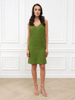 Сарафан женский Лён Зеленый М-18С MODAMICA