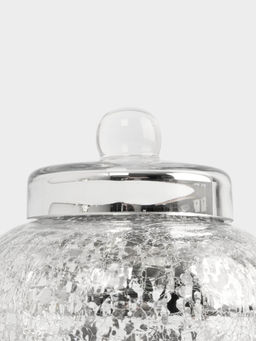 Конфетница, 16х15 см, с крышкой, стекло, серебристая, Кракелюр, Craquelure - Anna lafarg фото 5