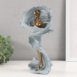 Сувенир полистоун "Золотая девушка в вихре" 17х9х27,5 см