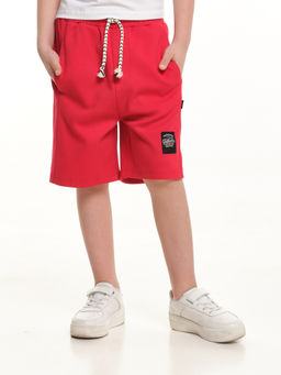 Шорты для мальчика свободного кроя 22-7636 красный - Mini maxi фото 3