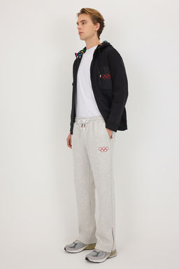 Gri Olimpiyat Logo Bask?l? Bagc?kl? Unisex Orme Esofman Alt? TWOAW26EA00011 - Trendyolmilla фото 8