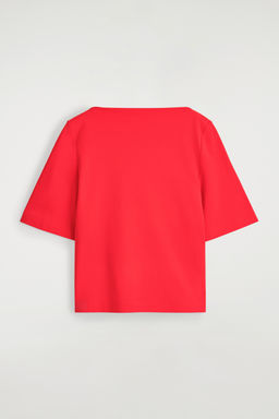 CAMISETA DE ALGOD?N CON CUELLO BARCO