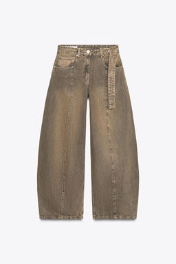 TRF OVERSIZE LOW-RISE JEANS - Zara фото 8