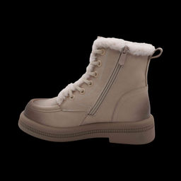 Ботинки из натуральной кожи на меху P-ML01-3 бежевые - Sport фото 3