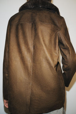ZW COLLECTION LIMITED EDITION LEATHER JACKET - Zara фото 14
