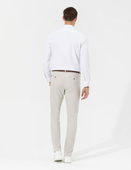 Bej Slim Fit Beli Lastikli Kanvas Pantolon - Pierre cardin фото 13