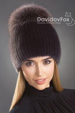 Шапка Лыжница норка кофе градэ