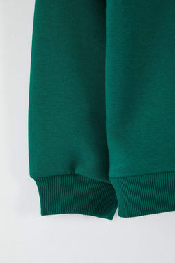 Lacivert Pamuklu Duz/Basic Dik Yaka Regular Orme Erkek Cocuk Sweatshirt TKDAW26SW00008 - Trendyolmilla фото 14