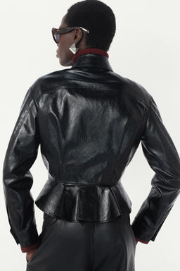 FAUX LEATHER PEPLUM JACKET - THE ITEM ZARA WOMAN фото 10
