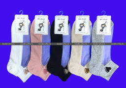Цена за 12 пар. BFL носки женские укороченные хлопок + капрон арт. 299 35-40 (длина стопы носка 21-23 см)  фото 2