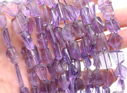 Бусины из аметиста граненые 10*20мм, 25см, 15 бусин, 19,7г Радуга камня