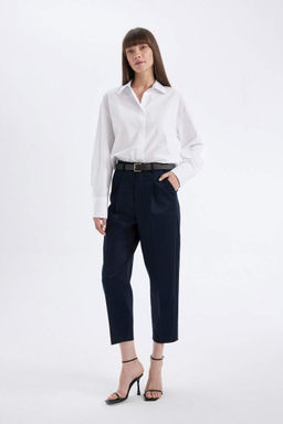 Укороченные брюки с карманами-морковками и высокой талией - Defacto фото 7