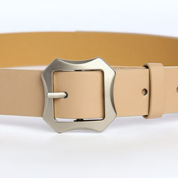 Ремень женский с винтом, 110×2.5 см, матовая классическая пряжка металл, бежевый