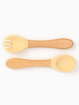 Тарелка детская секционная с ложкой и вилкой, 3 секции, бирюзовый, Mum&Baby