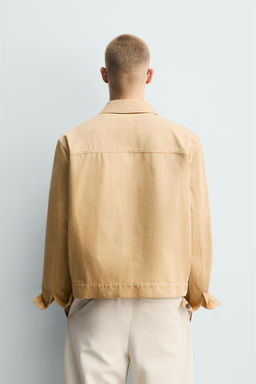 SOBRECAMIS RELAXED FIT ALGOD?N - LINO / Mostaza - Zara фото 3