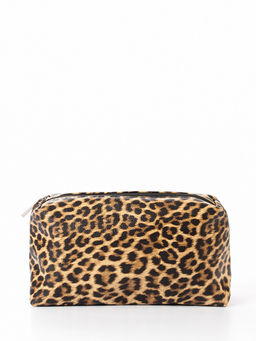 LACCOMA косметичка Лолита-леопард рыжый эко кожа хлопок  фото 3