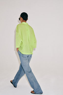 CAMISA MANGA CORTA ZW COLLECTION / Verde - Zara фото 4