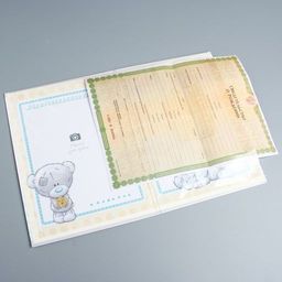 Свидетельство о рождении с файлом, новый формат свидетельства, Me To You, А5  фото 11