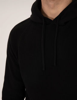 Siyah Regular Fit Kapi_onlu Triko Kazak - Pierre cardin фото 7