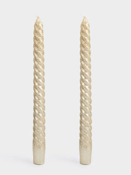 Свеча, 25 см, 2 шт, тонкая, шампань, Rope
