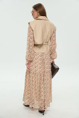 Костюм NIKVA н1045-1 крем-брюле и бежевый мультиколор