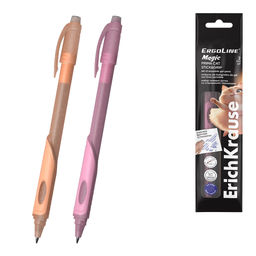 Цена за 24 шт. Набор из 2 ручек гелевых сo стираемыми чернилами ErichKrause ErgoLine® Magic Stick&Grip Prima Cat 0.5, цвет чернил синий (в пакете)