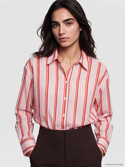 ?izgili Oversize Poplin Kad?n G?mlek
