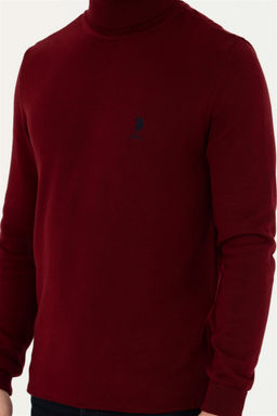 U. S. Polo Assn Мужской бордово-красный базовый свитер - U.s. polo assn фото 13