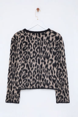 Kahverengi Leopar Desenli Triko H?rka TWOAW25HI00378