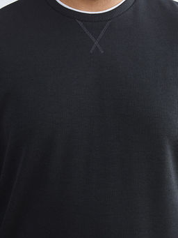 B?y?k Beden Bisiklet Yaka Erkek Sweatshirt