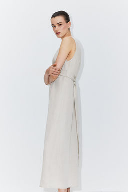 MAMA Vestido de lactancia en mezcla de lino - H&m фото 6