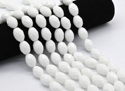 Бусины из агата белого имитация бочонок гр.15*20мм, 40,5см, 20 бусин Радуга камня