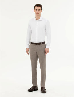 Beyaz Slim Fit Uzun Kollu G_mlek