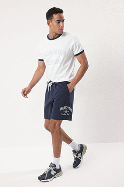 Lacivert Oversize/Geni_ Kesim Manhattan Nak__l_ _ort & Bermuda TMNSS25SR00036