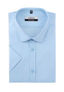 Сорочка мужская короткий рукав GREG 220/208/ZV/P STRETCH  фото 2