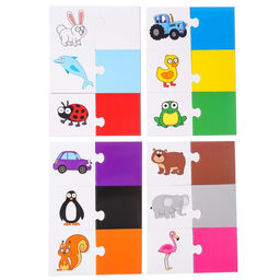 Парные пазлы Изучаем цвета, 12 пар - Синий трактор фото 4