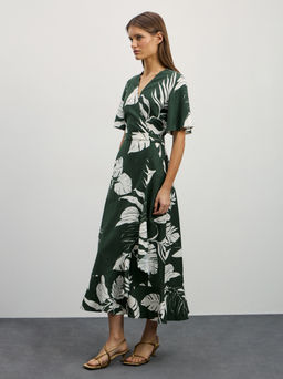 Платье на запах с воланом / Zarina  фото 2