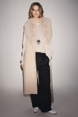 ZW COLLECTION FAUX FUR COLLAR WAISTCOAT - Zara фото 6