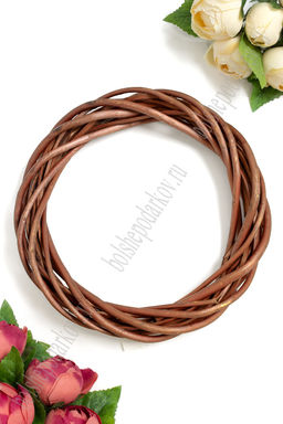 Венок из лозы 25 см (SF-2418), коричневый