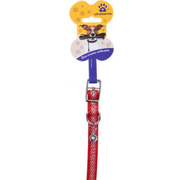 Цена за 6 шт. Ошейник нейлоновый "Калипсо" 1,5*38см с колокольчиком, цвет красный Ultramarine