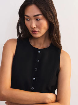 Приталенный жилет из вискозы / Zarina