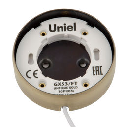 GX53/FT ANTIQUE GOLD 10 PROM Светильник накладной. Корпус античное золото. Картон. TM Uniel.
