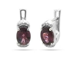 Серьги из серебра родолит, Этюд